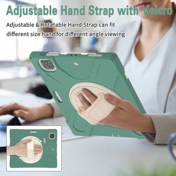 SOLID Odolný kryt pre Apple iPad Pro 12.9 2022 / 2021 tmavozelený