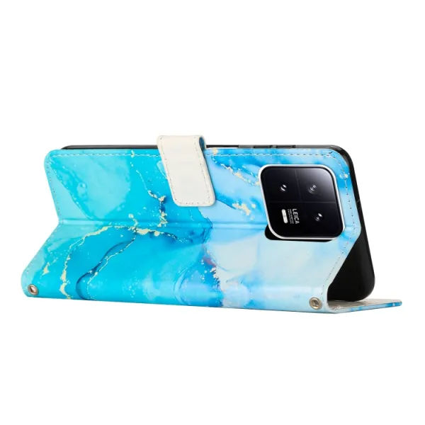 ART MARBLE Peňaženkový kryt s remienkom Xiaomi 13 BLUE