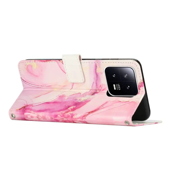ART MARBLE Peňaženkový kryt s remienkom Xiaomi 13 ROSE GOLD