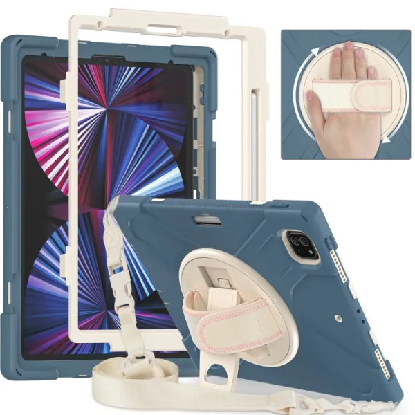 SOLID Odolný kryt pre Apple iPad Pro 12.9 2022 / 2021 tmavomodrý