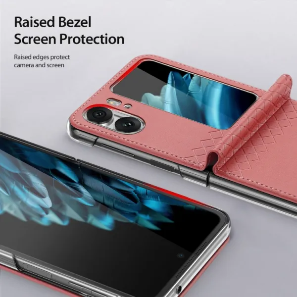 DUX BRIL Puzdro pre OPPO Find N2 Flip ružové
