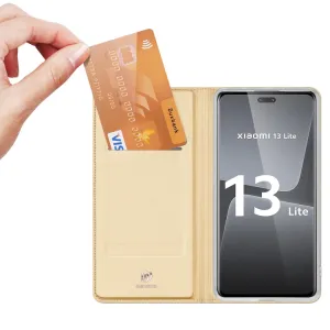 DUX Peňaženkový kryt Xiaomi 13 Lite zlatý