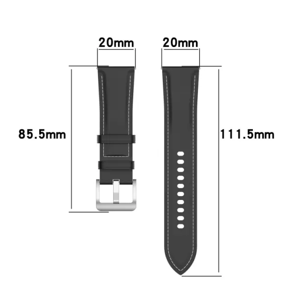 LEATHER Univerzálny kožený remienok - šírka 20mm tmavohnedý