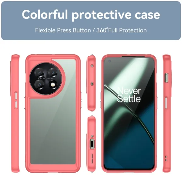 CRYSTAL Ochranný kryt pre OnePlus 11 5G červený