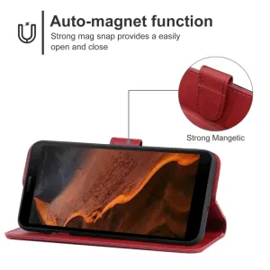 SMOOTH Peňaženkové puzdro pre Doogee S61 / Doogee S61 Pro červené