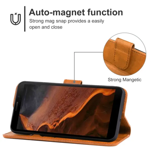 SMOOTH Peňaženkové puzdro pre Doogee S61 / Doogee S61 Pro hnedé
