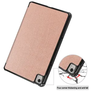 LEATHER Zaklápací obal pre Nokia T21 ružovozlatý