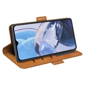 SIDE Peňaženkové puzdro pre Motorola Moto E22 / E22i svetlohnedé
