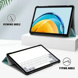 LEATHER Zaklápací obal pre Huawei Matepad SE zelený