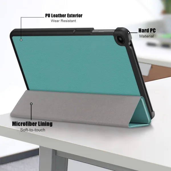 LEATHER Zaklápací obal pre Huawei Matepad SE zelený