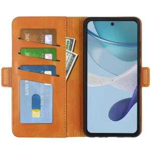 SIDE Peňaženkové puzdro pre Motorola Moto G53 5G svetlohnedé