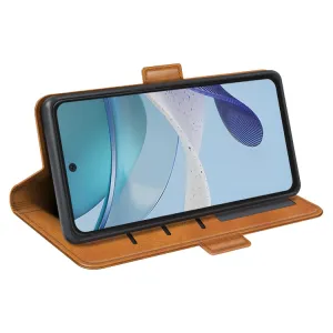 SIDE Peňaženkové puzdro pre Motorola Moto G53 5G svetlohnedé