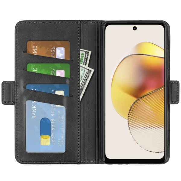 SIDE Peňaženkové puzdro pre Motorola Moto G73 5G čierne