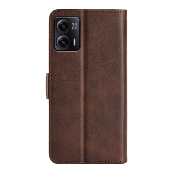SIDE Peňaženkové puzdro pre Motorola Moto G73 5G tmavohnedé