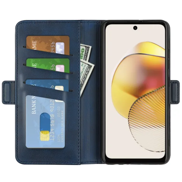 SIDE Peňaženkové puzdro pre Motorola Moto G73 5G modré