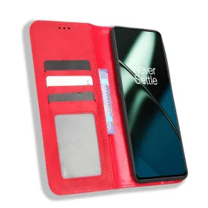 BUSINESS Peňaženkový kryt pre OnePlus 11 5G červený