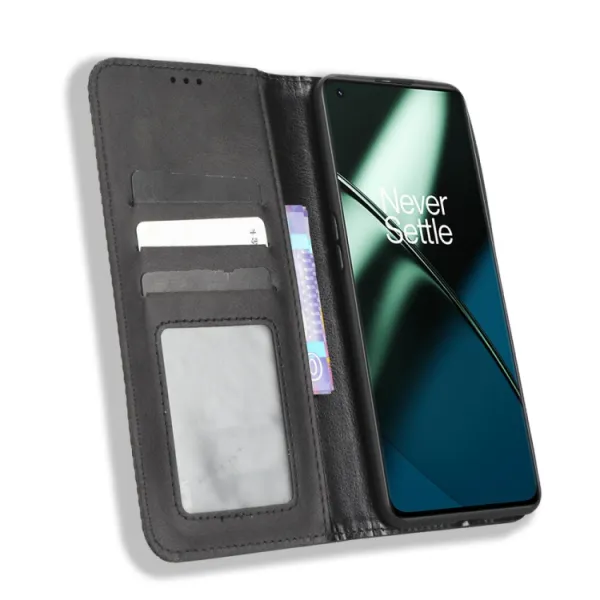 BUSINESS Peňaženkový kryt pre OnePlus 11 5G čierny