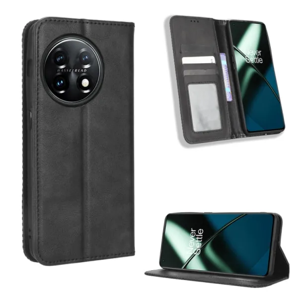 BUSINESS Peňaženkový kryt pre OnePlus 11 5G čierny