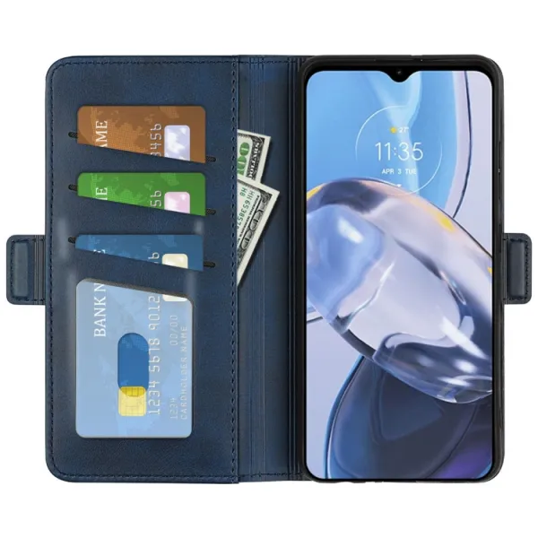 SIDE Peňaženkové puzdro pre Motorola Moto E22 / E22i modré