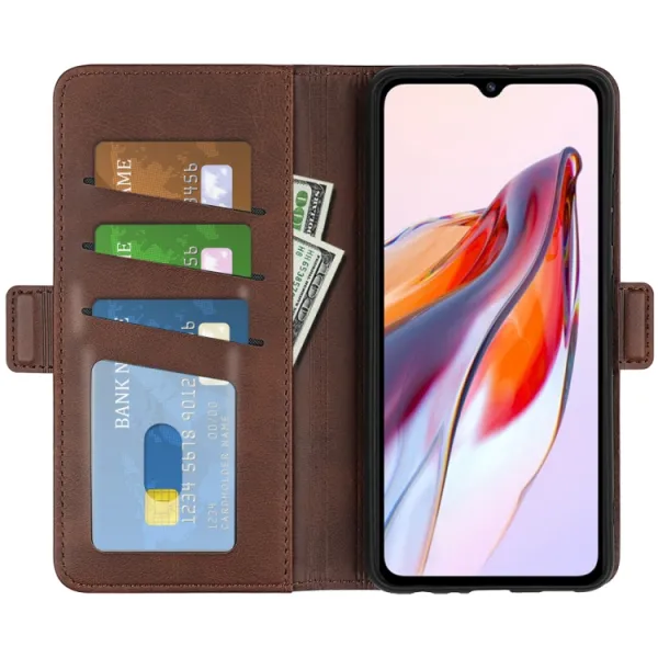 SIDE Peňaženkové puzdro pre Xiaomi Redmi 12C tmavohnedé