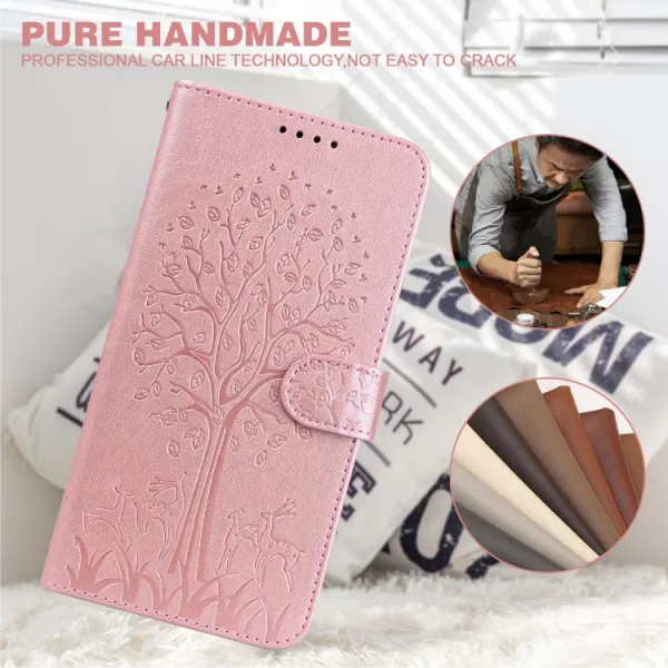 ART DEER Peňaženkový kryt Samsung Galaxy S23 Plus 5G ružový
