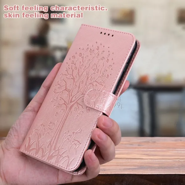 ART DEER Peňaženkový kryt Samsung Galaxy S23 Plus 5G ružový