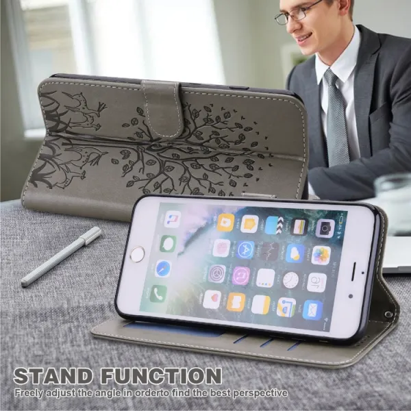 ART DEER Peňaženkový kryt Samsung Galaxy S23 Plus 5G šedý