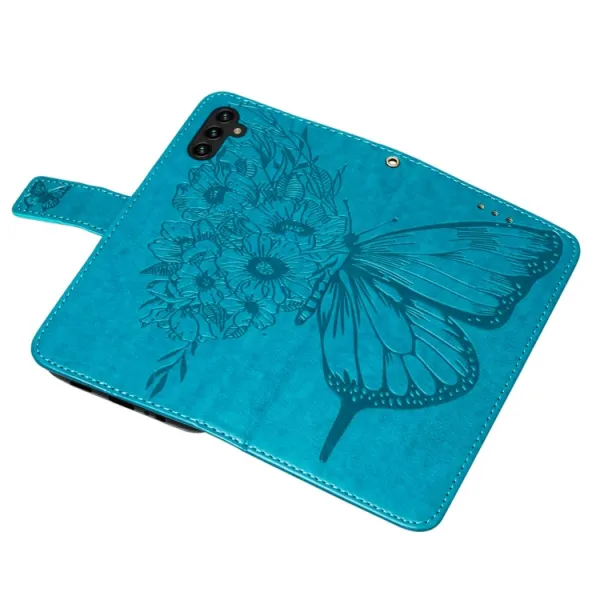 ART BUTTERFLY Peňaženkový kryt Samsung Galaxy A34 5G modrý