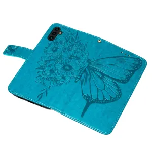 ART BUTTERFLY Peňaženkový kryt Samsung Galaxy A34 5G modrý
