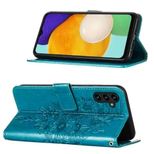 ART BUTTERFLY Peňaženkový kryt Samsung Galaxy A34 5G modrý