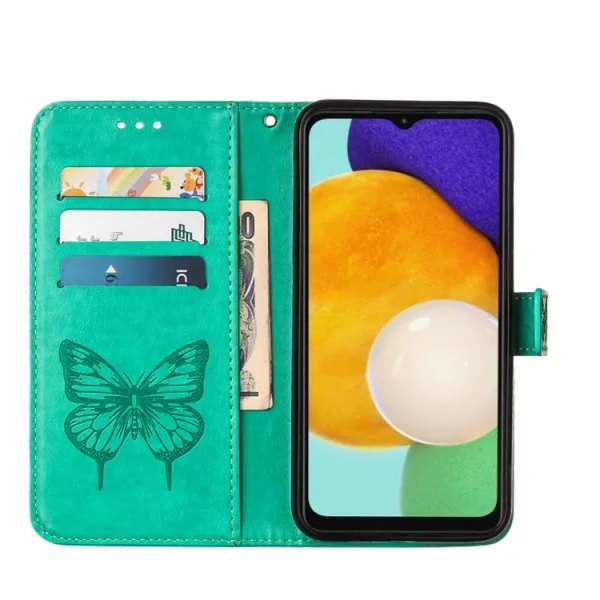 ART BUTTERFLY Peňaženkový kryt Samsung Galaxy A54 5G zelený