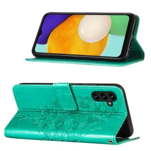 ART BUTTERFLY Peňaženkový kryt Samsung Galaxy A54 5G zelený