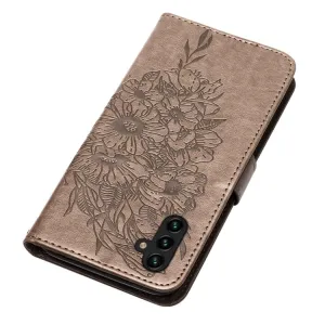 ART BUTTERFLY Peňaženkový kryt Samsung Galaxy A54 5G šedý