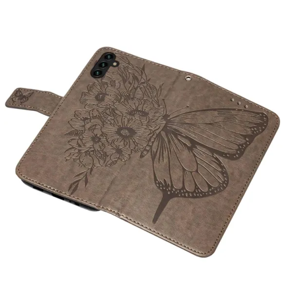 ART BUTTERFLY Peňaženkový kryt Samsung Galaxy A54 5G šedý