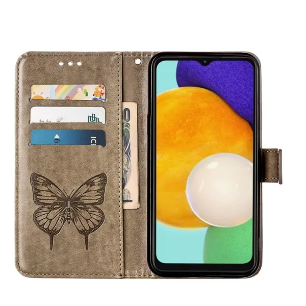 ART BUTTERFLY Peňaženkový kryt Samsung Galaxy A54 5G šedý