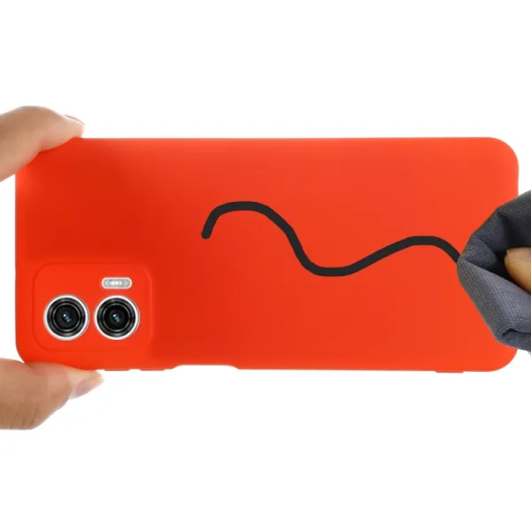 RUBBER Ochranný kryt pre Motorola Moto G73 5G červený