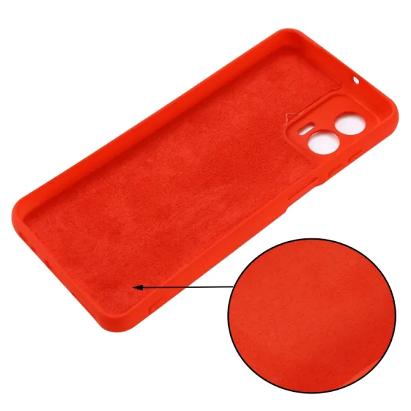 RUBBER Ochranný kryt pre Motorola Moto G73 5G červený