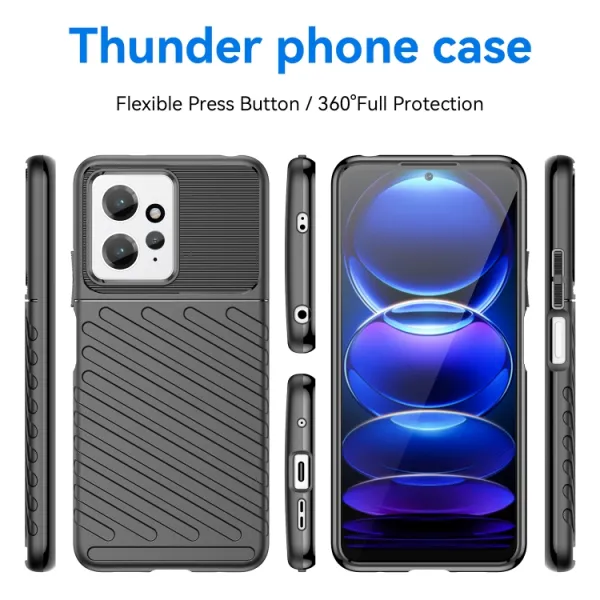 THUNDER Ochranný kryt Xiaomi Redmi Note 12 čierny