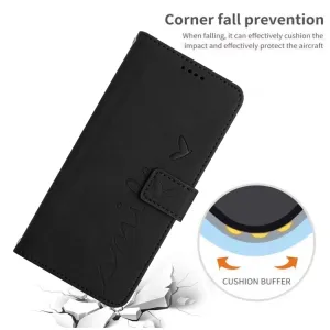 ART SMILE Peňaženkový obal s remienkom pre Xiaomi Redmi Note 13 čierny