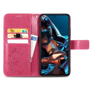 ART FLOWERS Peňaženkový kryt Xiaomi Poco X5 Pro 5G tmavoružový