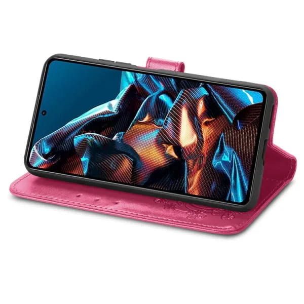 ART FLOWERS Peňaženkový kryt Xiaomi Poco X5 Pro 5G tmavoružový