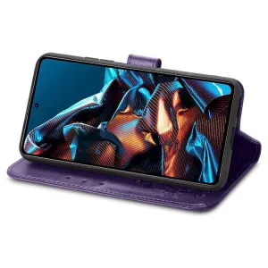 ART FLOWERS Peňaženkový kryt Xiaomi Poco X5 Pro 5G fialový