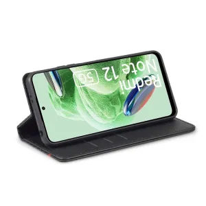 IMEEKE CARBON Peňaženkový kryt Xiaomi Redmi Note 12 5G / Poco X5 5G