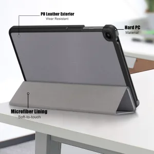 LEATHER Zaklápací obal pre Huawei Matepad SE šedý