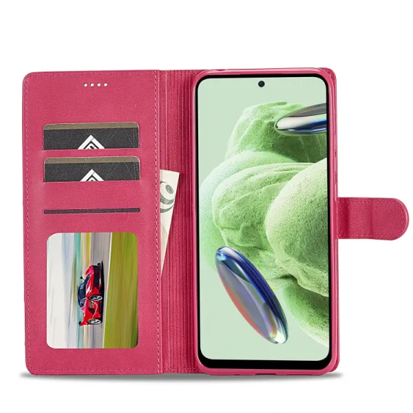 IMEEKE Peňaženkový obal Xiaomi Redmi Note 12 Pro+ 5G ružový