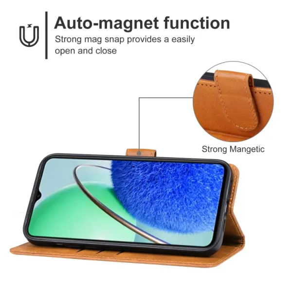 SMOOTH Peňaženkové puzdro pre Huawei Nova Y61 hnedé