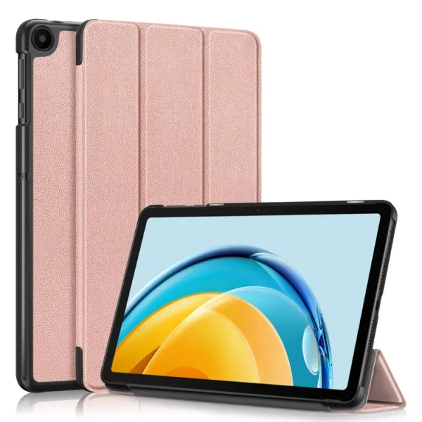 LEATHER Zaklápací obal pre Huawei Matepad SE ružovozlatý