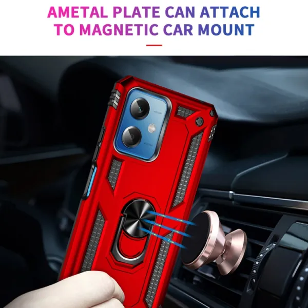 RING Obal s držiakom pre Xiaomi Redmi Note 12 5G červený
