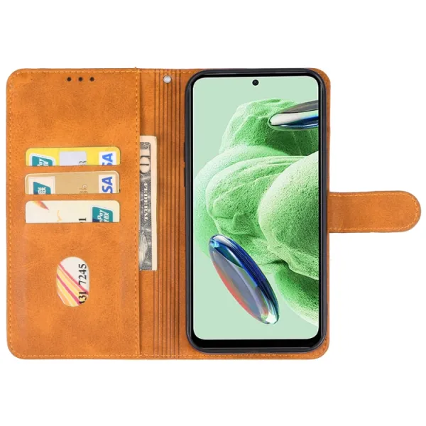 SMOOTH Peňaženkové puzdro pre Xiaomi Redmi Note 12 5G hnedé