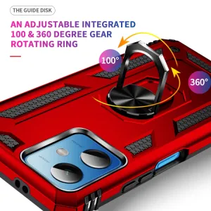 RING Obal s držiakom pre Xiaomi Redmi Note 12 5G červený